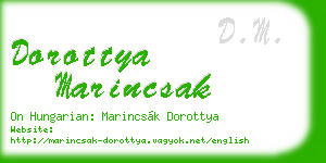 dorottya marincsak business card