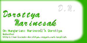 dorottya marincsak business card